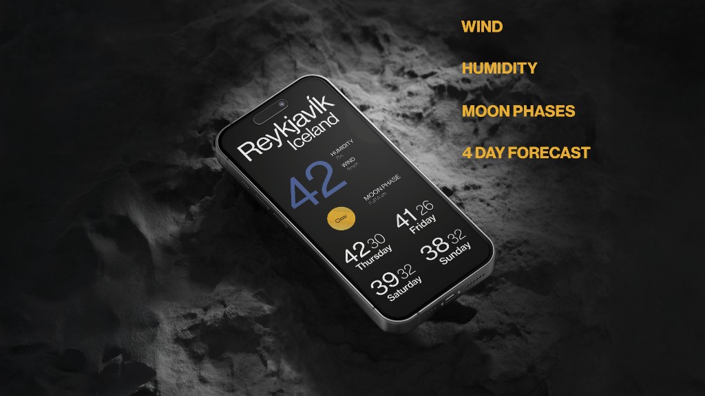 LunaCast weather interface visual two